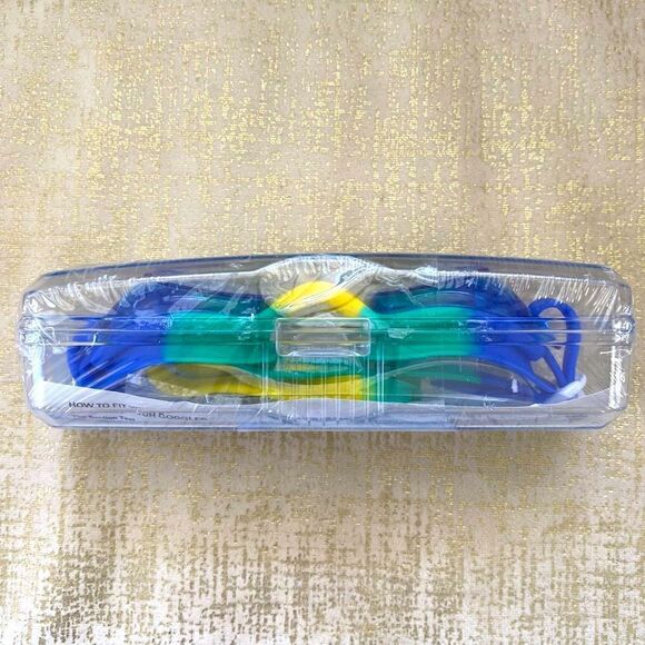 Aqua Sphere Blue/Green Yellow Swim Goggles. New with Tag (NWT). Retail $40 - Picture 2 of 4